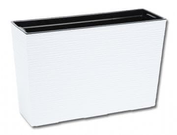 NOHEL GARDEN Plastični visoki cvetlični zaboj WERBENA PROUTÍ 56 × 19 × 37 cm, videz pletenine