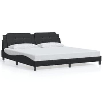 Vidaxl Posteljni okvir brez vzmetnice Zadar črn 200x200 cm umetno usnje