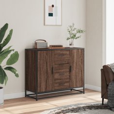 Vidaxl Komoda rjav hrast 92x35x76 cm inženirski les