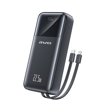 Awei P107K 20 000 mAh, 22,5 W, črna, powerbank