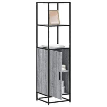 Vidaxl vidaXL Visoka omarica, siva, hrast sonoma, 35,5 x 35 x 139 cm
