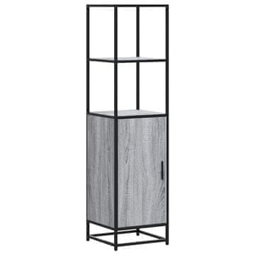 Vidaxl Visoka omara siva sonoma 35,5x35x139 cm inž. les in kovina