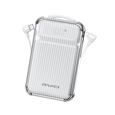 Awei P89K 10 000 mAh, 38,5 W, bela, powerbank