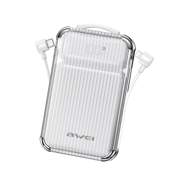 Awei P89K 10 000 mAh, 38,5 W, bela, powerbank