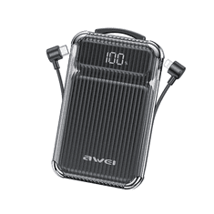 Awei P89K 10 000 mAh, 38,5 W, črna, powerbank