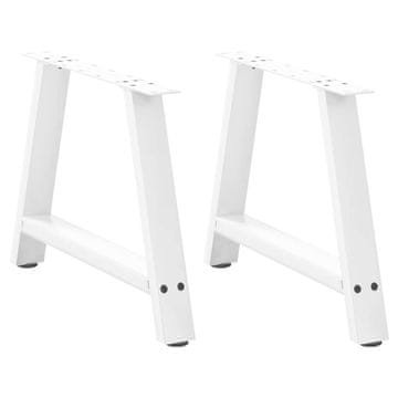 Vidaxl vidaXL Noge za klubsko mizico, 2 kosa, bele, 60 x (42-43) cm, jeklo
