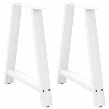 Vidaxl vidaXL Noge za klubsko mizico, 2 kosa, bele, 80 x (72–73) cm, jeklo