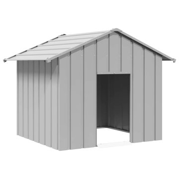 shumee vidaXL Pasja hiša s streho 131x101x102 cm Pocinkano jeklo