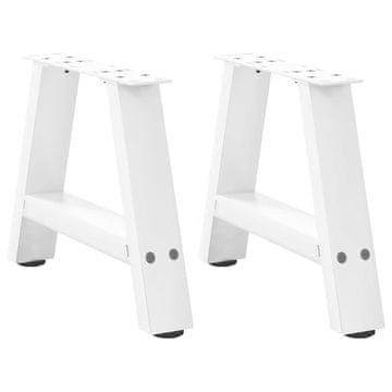 Vidaxl vidaXL Noge za klubsko mizico, 2 kosa, bele, 30 x (30–31) cm, jeklo