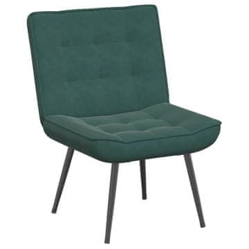 Vidaxl Relaksacijski stol Temno zelena 64x74x84 cm Žamet