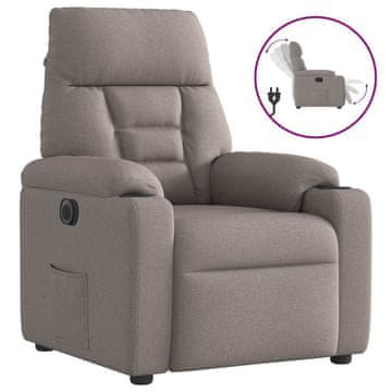 Vidaxl Električni naslanjač taupe blago