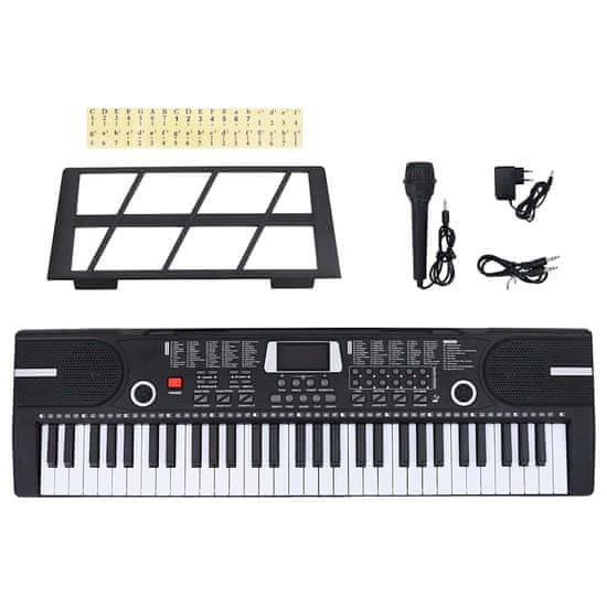 shumee vidaXL 61 tipk Piano Electric Keyboard z glasbenim stojalom za otroke
