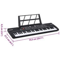 Vidaxl 61 tipk Piano Electric Keyboard z glasbenim stojalom za otroke