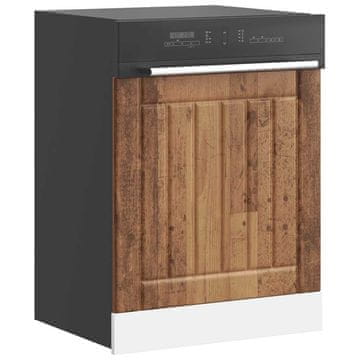 Vidaxl vidaXL Panel za pomivalni stroj, Lucca, star les, material na osnovi lesa