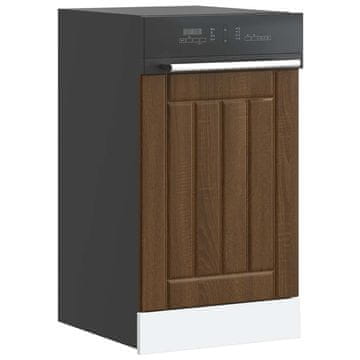 Vidaxl vidaXL Panel za pomivalni stroj, Lucca, rjav hrast, material na osnovi lesa