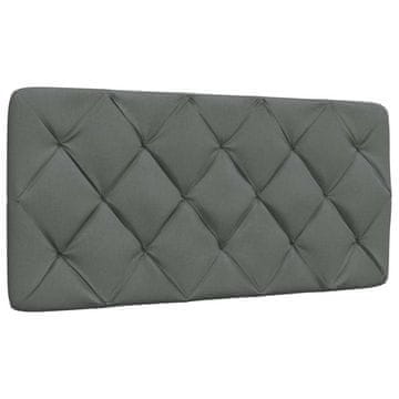 Vidaxl Blazina za vzglavje temno siva 100 cm blago