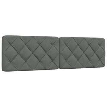 Vidaxl vidaXL Blazina za vzglavje, temno siva, 180 cm, blago
