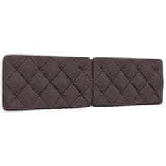 shumee vidaXL Vzglavna stranica temno rjava 180 cm blago