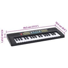 Vidaxl 37 tipk Piano Electric Keyboard z mikrofonom za otroke
