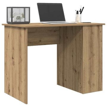 Vidaxl vidaXL Pisalna miza, Artisan hrast, 100x55x75 cm, material na osnovi lesa