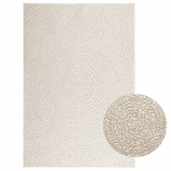 shumee vidaXL Rug "ZIZUR" Cream 120x170 cm Juta videz Notranje in zunanje
