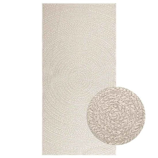 shumee vidaXL Rug "ZIZUR" Cream 100x200 cm Juta videz Notranje in zunanje