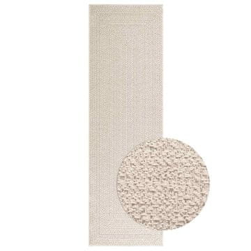 shumee vidaXL Rug "ZIZUR" Cream 80x250 cm Juta videz Notranje in zunanje