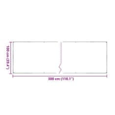 Vidaxl Prozorna ponjava z ušesi 1x3 m PVC