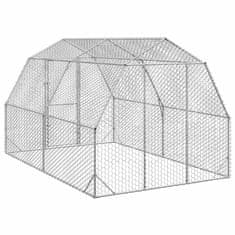 Vidaxl Piščančji poligon 2,5x4x2,25 m Pocinkano jeklo
