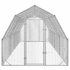 Vidaxl Piščančja steza 2,5x8x2,25 m Pocinkano jeklo