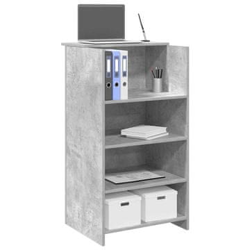 Vidaxl vidaXL Recepcijska miza betonsko siva 55x50x103,5 cm lepljen les