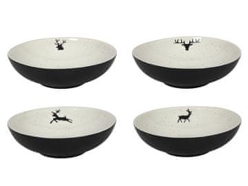 HIT Skleda z motivom snežinke 19 cm, Črna