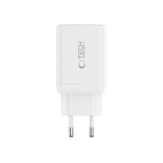 Tech-protect NC45W GaN polnilnik 2x USB-C 45W + kabel USB-C, bela