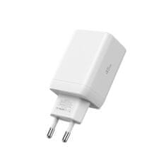 Tech-protect NC45W GaN polnilnik 2x USB-C 45W + kabel USB-C, bela
