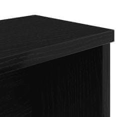 Vidaxl Kuhinjski regali za zlaganje 2 kosa črn 50x15x16 cm