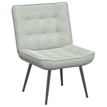 Vidaxl Stol za sproščanje svetlo siv 64x74x84 cm žamet