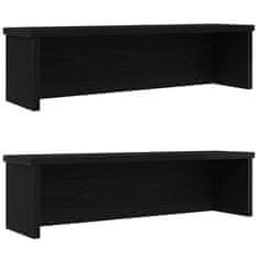 Vidaxl Kitchen Racks Stackable 2 pcs črn 60x15x16 cm