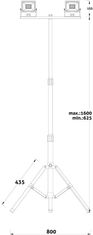 Avide 954066 Reflektor + stojalo LED Slim 2x 30W 4000K 6000lm IP65