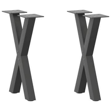 Vidaxl vidaXL Noge za klubsko mizico, 2 kosa, antracit, 28 x (42-43) cm, jeklo