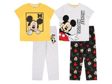 Disney 2x Barvita pižama z dolgimi hlačami MICKEY MOUSE, certifikat OEKO-TEX