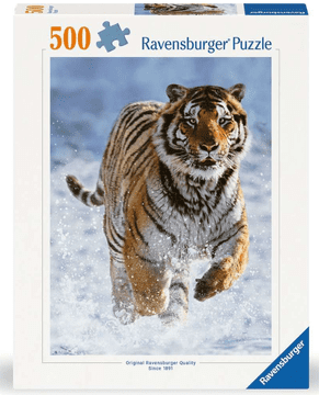 Ravensburger sestavljanka, tiger v snegu, 500/1