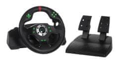Esperanza Igralna volanska naprava Esperanza EGW101 za PlayStation in Windows, USB, črna-zelena, 270° rotacija, ergonomijski sprožilci.