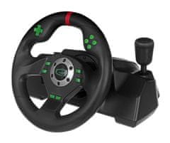 Esperanza Igralna volanska naprava Esperanza EGW101 za PlayStation in Windows, USB, črna-zelena, 270° rotacija, ergonomijski sprožilci.