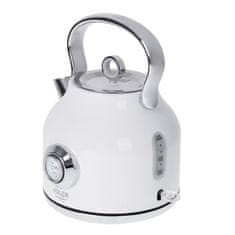 Adler Kettle Adler AD 1346w s termometrom, 2200 W, 1.7 L, nerjaveče jeklo, 360° rotacijska osnova, bela