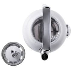 Adler Kettle Adler AD 1346w s termometrom, 2200 W, 1.7 L, nerjaveče jeklo, 360° rotacijska osnova, bela