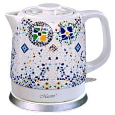 MAESTRO Električni kotliček MAESTRO MR-068, 1,5 L, 1200 W, keramika, večbarven, brezžičen, 360° rotacija, zaščita pred pregrevanjem