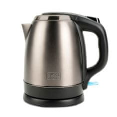 Black+Decker Kuhinjski aparat Black+Decker električni grelnik vode BXKE2202E, 1.2 L, nerjaveče jeklo, 2200 W, varnostno in enostavno čiščenje.
