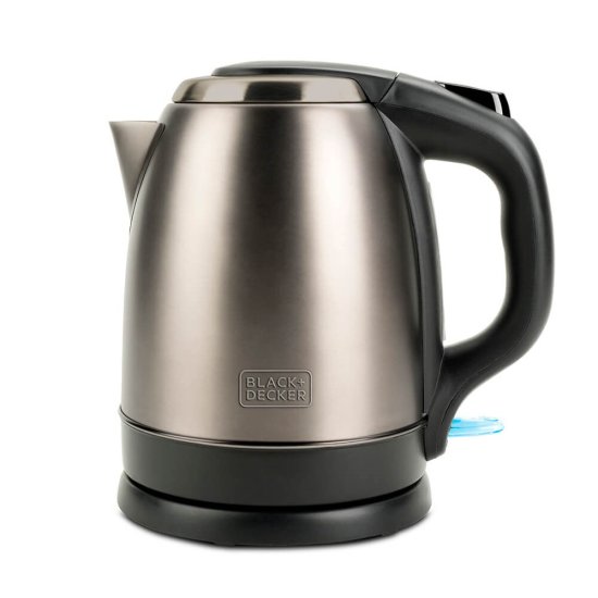 Black+Decker Kuhinjski aparat Black+Decker električni grelnik vode BXKE2202E, 1.2 L, nerjaveče jeklo, 2200 W, varnostno in enostavno čiščenje.