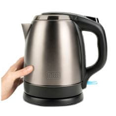 Black+Decker Kuhinjski aparat Black+Decker električni grelnik vode BXKE2202E, 1.2 L, nerjaveče jeklo, 2200 W, varnostno in enostavno čiščenje.
