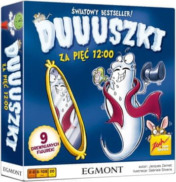 No Name Knjiga Duuuszki za pet 12:00 - Igra za otroke, 8 let in več, Poljska izdaja, založba Egmont, ISBN: 5908215009779, FSC certificirana